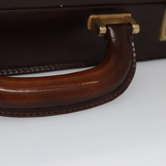 BALLY Trunk Leather Brown Gold Auth 105063