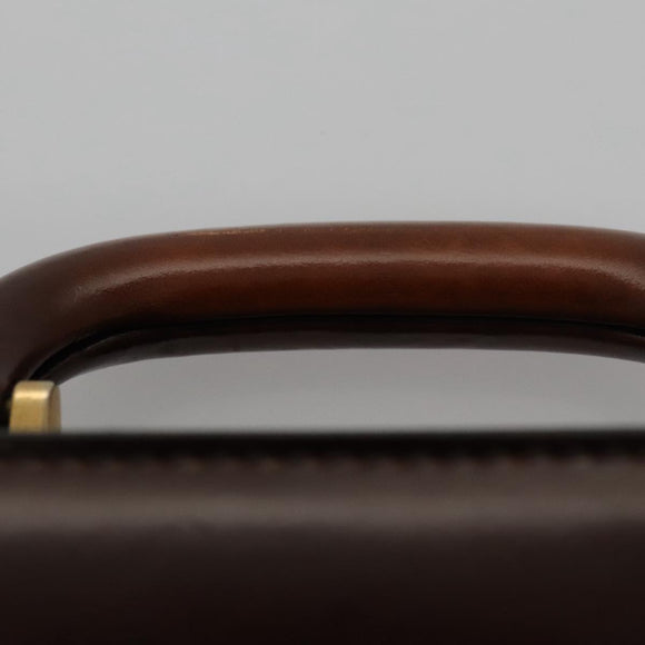 BALLY Trunk Leather Brown Gold Auth 105063