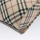 BURBERRY Nova Check Blue Label Shoulder Bag Canvas Beige Auth 105080-16