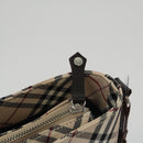 BURBERRY Nova Check Blue Label Shoulder Bag Canvas Beige Auth 105080-10