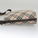 BURBERRY Nova Check Blue Label Shoulder Bag Canvas Beige Auth 105080-4