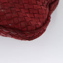 BOTTEGA VENETA Hobo Shoulder Bag Leather Red Auth 105087-15