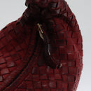 BOTTEGA VENETA Hobo Shoulder Bag Leather Red Auth 105087-9