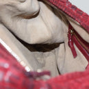 BOTTEGA VENETA Hobo Shoulder Bag Leather Red Auth 105087-20