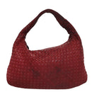 BOTTEGA VENETA Hobo Shoulder Bag Leather Red Auth 105087-13