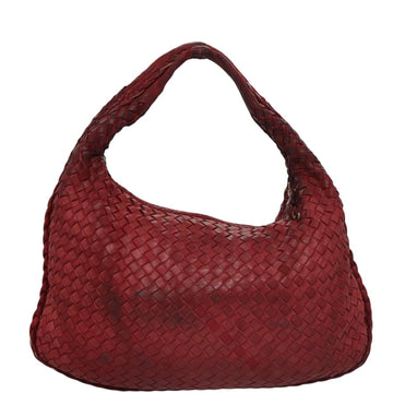 BOTTEGA VENETA Hobo Shoulder Bag Leather Red Auth 105087 - 0