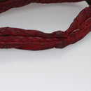 BOTTEGA VENETA Hobo Shoulder Bag Leather Red Auth 105087-7