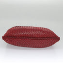 BOTTEGA VENETA Hobo Shoulder Bag Leather Red Auth 105087-5