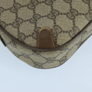 GUCCI GG Supreme Web Sherry Line Shoulder Bag PVC Beige 89 02 066 Auth 105088-14