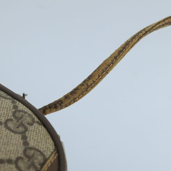 GUCCI GG Supreme Web Sherry Line Shoulder Bag PVC Beige 89 02 066 Auth 105088