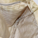 PRADA Tote Bag Nylon Beige Silver Auth 105105-20