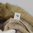 PRADA Tote Bag Nylon Beige Silver Auth 105105-12