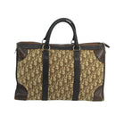 Christian Dior Trotter Canvas Boston Bag Brown Auth 105123-13