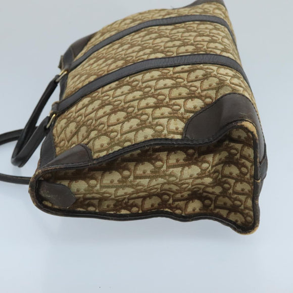 Christian Dior Trotter Canvas Boston Bag Brown Auth 105123