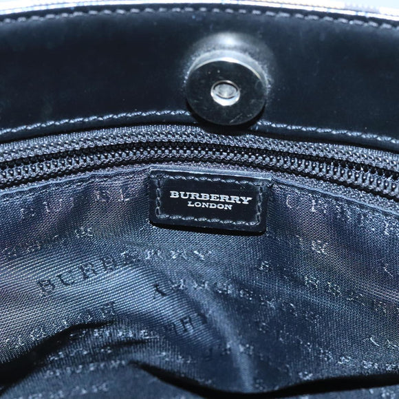 BURBERRY Nova Check Hand Bag PVC Beige Auth 105133