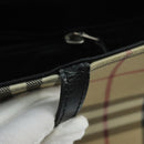 BURBERRY Nova Check Hand Bag PVC Beige Auth 105133-10