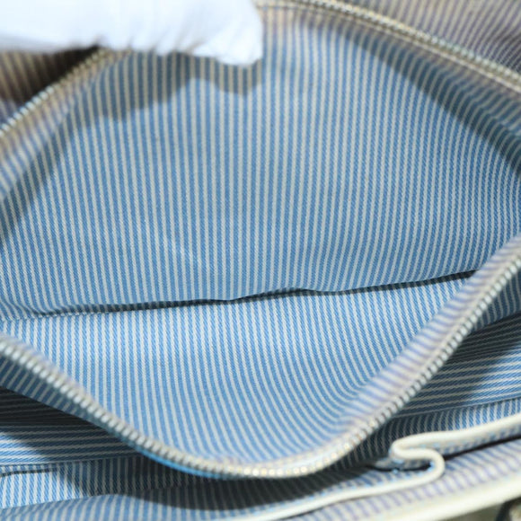 CELINE C Macadam Canvas Hand Bag Light Blue Auth 105139