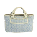 CELINE C Macadam Canvas Hand Bag Light Blue Auth 105139-2