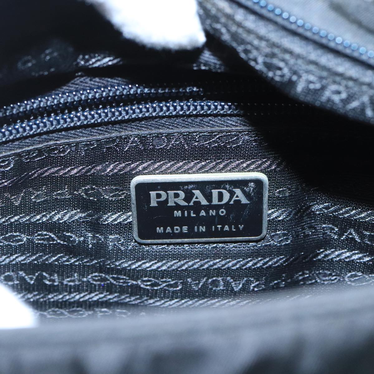 PRADA Tote Bag Nylon Black Auth 105143