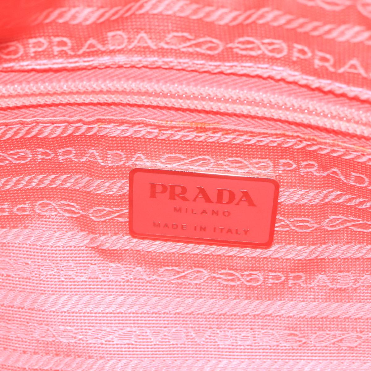 PRADA Shoulder Bag Nylon Pink Silver Auth 105145