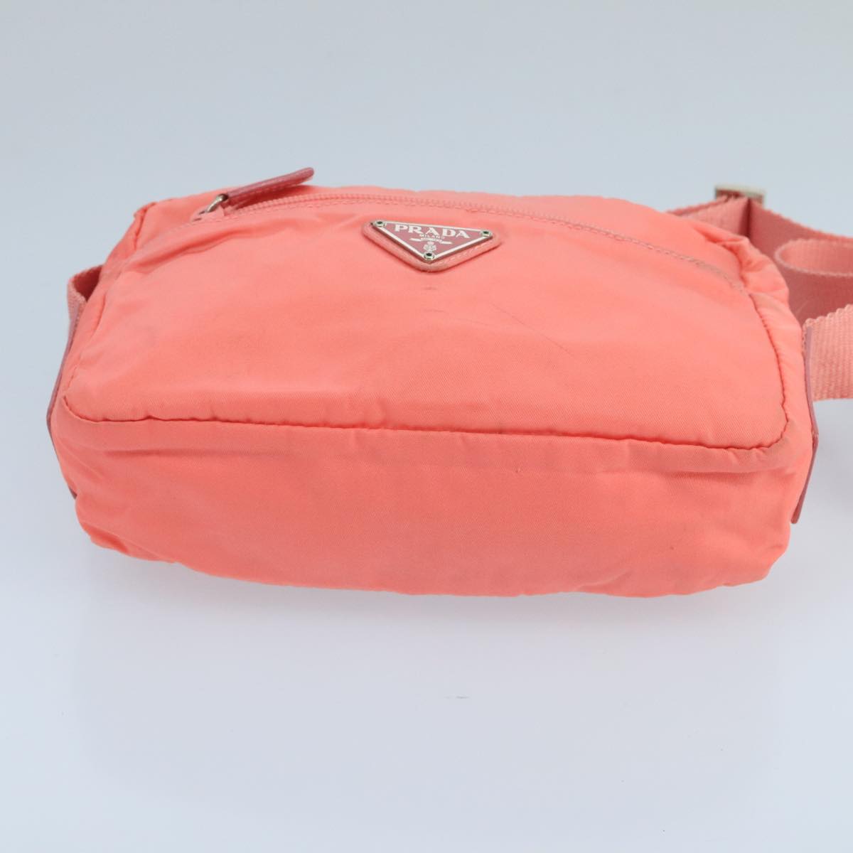 PRADA Shoulder Bag Nylon Pink Silver Auth 105145