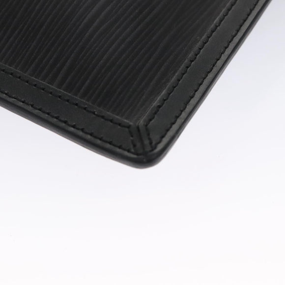 LOUIS VUITTON Epi Stretch Silver Fizz Hand Bag Black M54622 LV Auth 105153