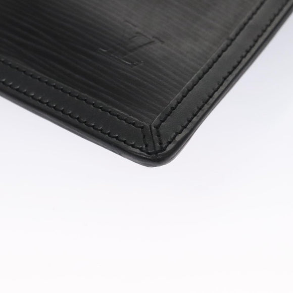 LOUIS VUITTON Epi Stretch Silver Fizz Hand Bag Black M54622 LV Auth 105153