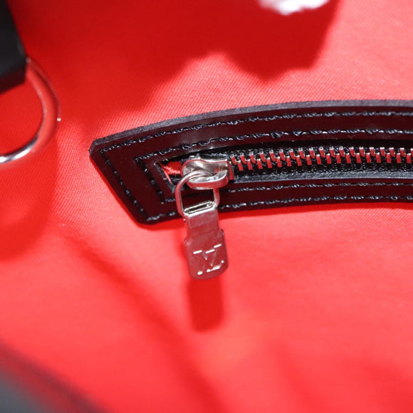 LOUIS VUITTON Epi Stretch Silver Fizz Hand Bag Black M54622 LV Auth 105153