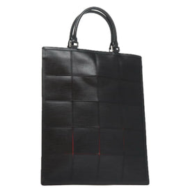LOUIS VUITTON Epi Stretch Silver Fizz Hand Bag Black M54622 LV Auth 105153A