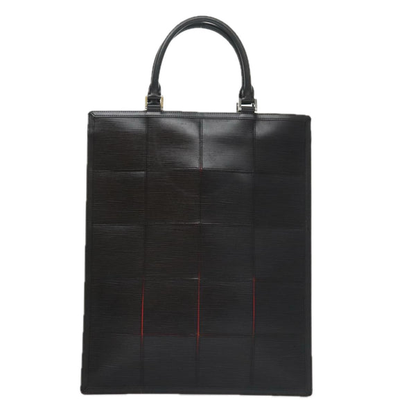 LOUIS VUITTON Epi Stretch Silver Fizz Hand Bag Black M54622 LV Auth 105153