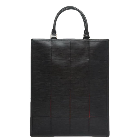 LOUIS VUITTON Epi Stretch Silver Fizz Hand Bag Black M54622 LV Auth 105153