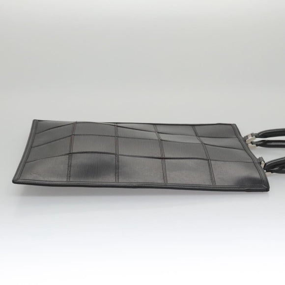 LOUIS VUITTON Epi Stretch Silver Fizz Hand Bag Black M54622 LV Auth 105153