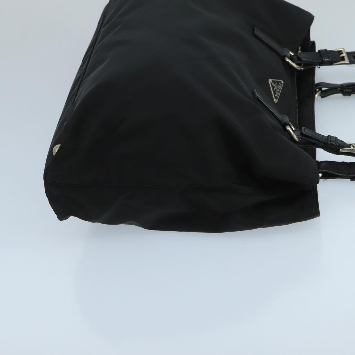 PRADA Hand Bag Nylon Black Auth 105158