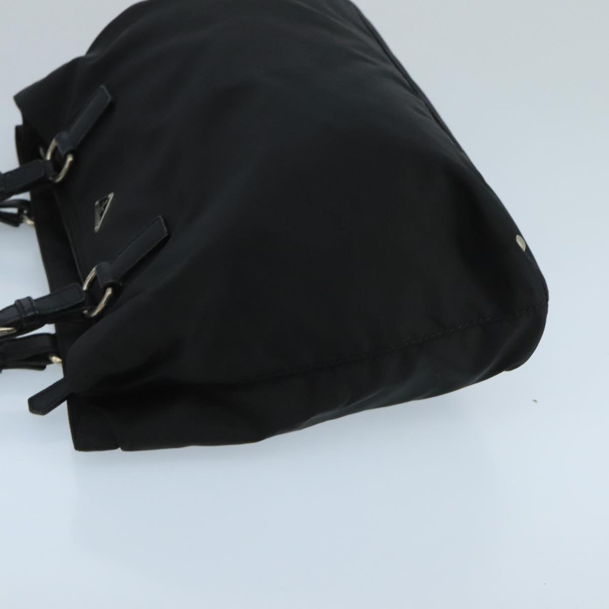 PRADA Hand Bag Nylon Black Auth 105158