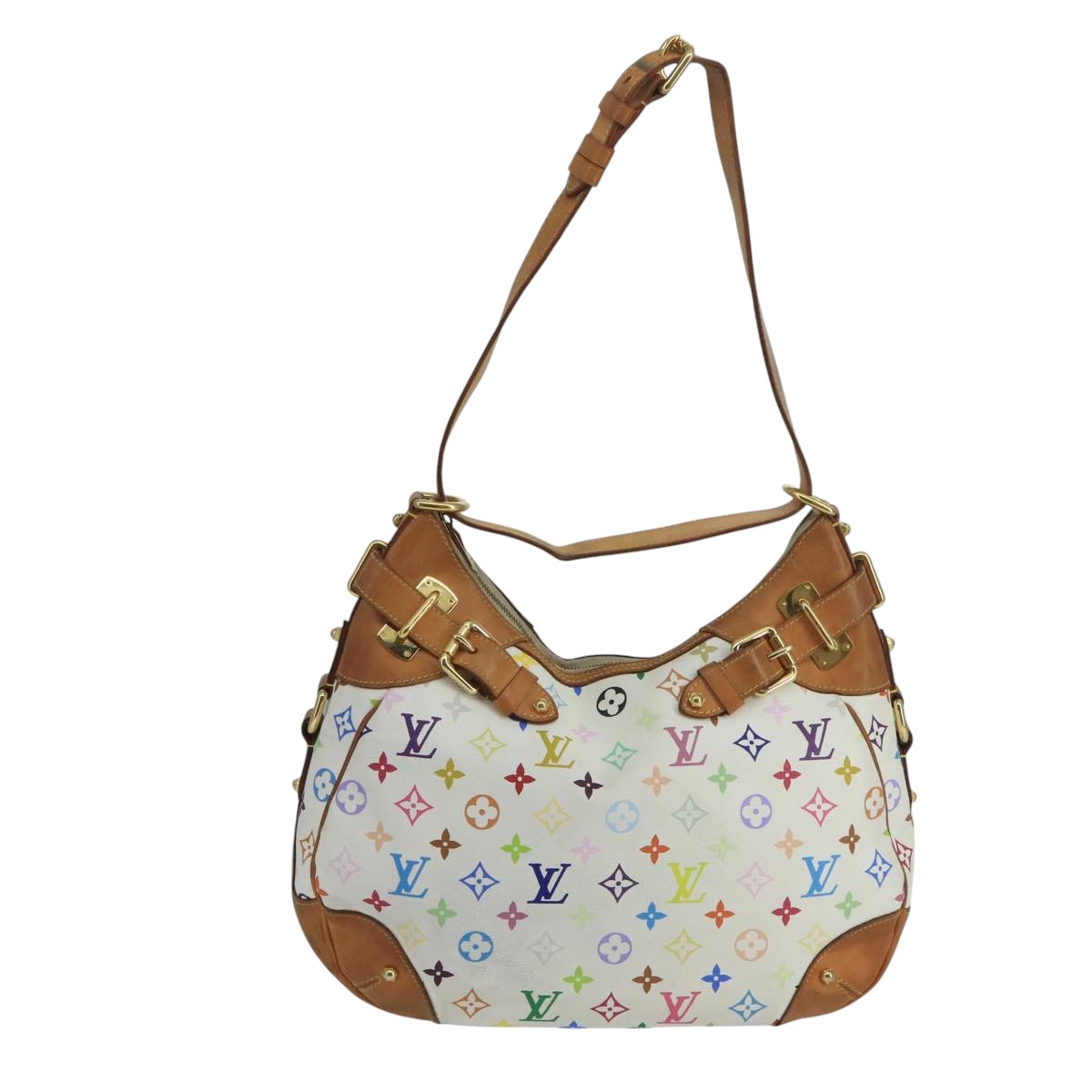 LOUIS VUITTON Monogram Multicolor Greta Hand Bag White M40195 LV Auth 105174