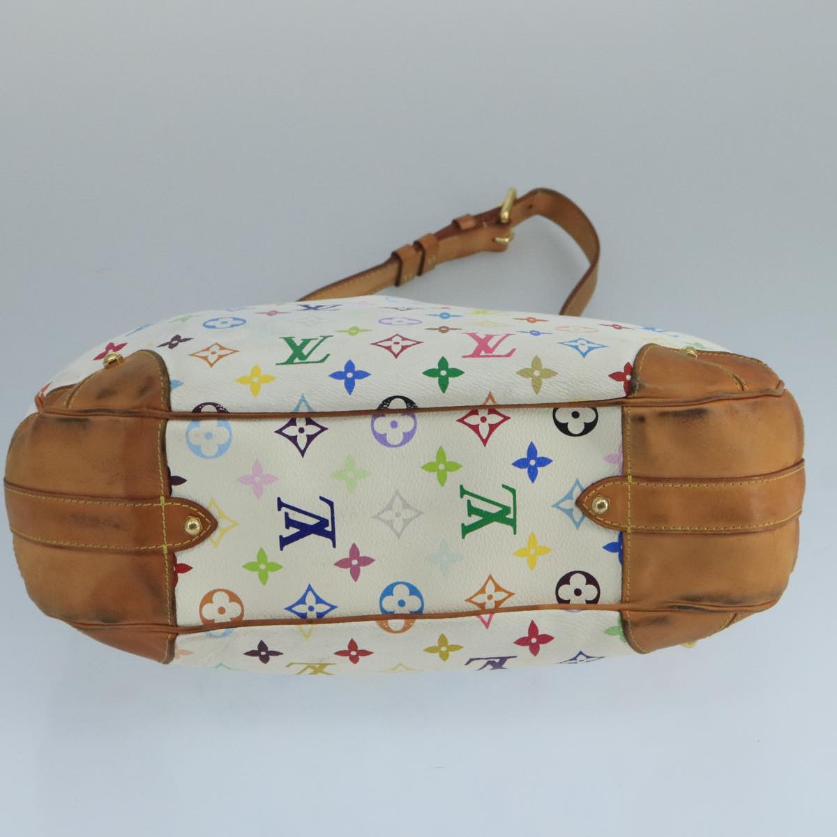 LOUIS VUITTON Monogram Multicolor Greta Hand Bag White M40195 LV Auth 105174