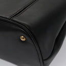 CELINE Shoulder Bag Leather Black Gold Auth 105175-14