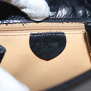 CELINE Shoulder Bag Leather Black Gold Auth 105175-17