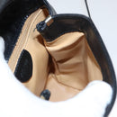 CELINE Shoulder Bag Leather Black Gold Auth 105175-18