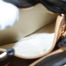 CELINE Shoulder Bag Leather Black Gold Auth 105175-21