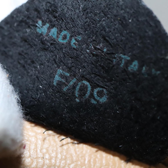 CELINE Shoulder Bag Leather Black Gold Auth 105175