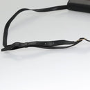 CELINE Shoulder Bag Leather Black Gold Auth 105175-7