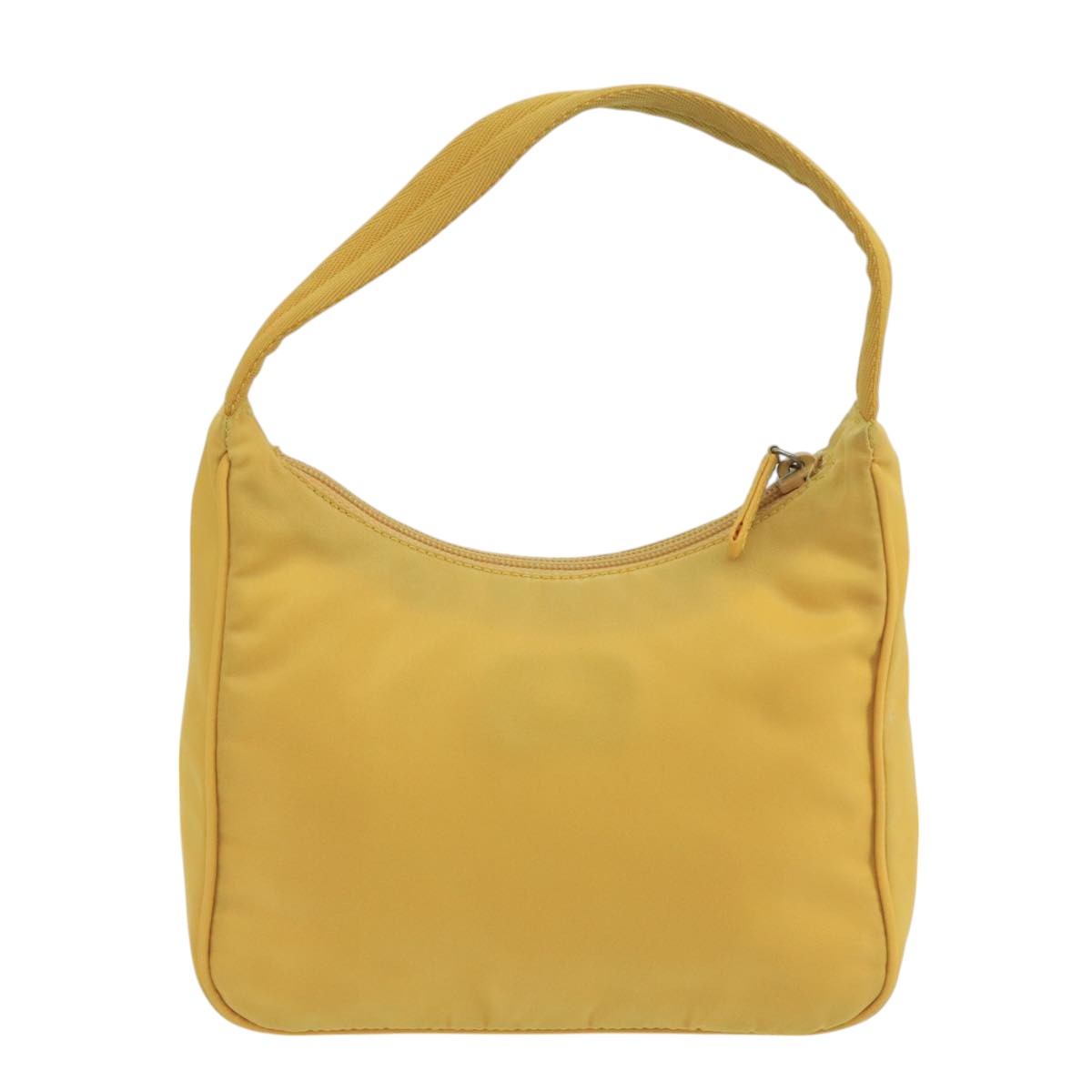 PRADA Hand Bag Nylon Yellow Auth 105182