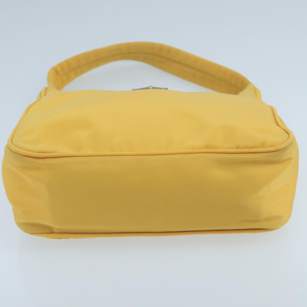 PRADA Hand Bag Nylon Yellow Auth 105182