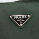 PRADA Hand Bag Nylon Green Auth 105214-17