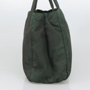 PRADA Hand Bag Nylon Green Auth 105214-3