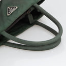 PRADA Hand Bag Nylon Green Auth 105214-7