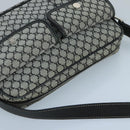 CELINE Macadam Canvas Shoulder Bag Gray Auth 105245-6