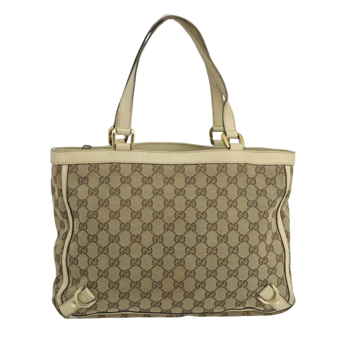 GUCCI GG Canvas Tote Bag Beige Gold 170004 Auth 105263 - 0