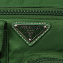 PRADA Waist Bag Nylon Green Silver Auth 105286V-19